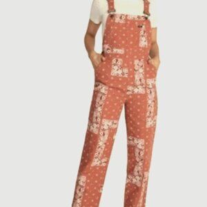 RVCA Women's Cinnamon Adjustable Straps Succession Overall NWT Size 30